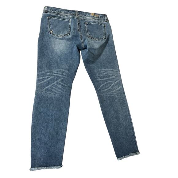 Kut From The Kloth Womens Blue Distressed Jeans Size 12 Soft Cotton Blend Skinny - Picture 6 of 10